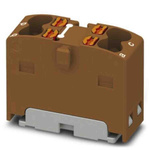 Phoenix Contact Distribution Block, 4 Way, 2.5mm², 17.5A, 450 V, Brown