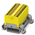 Phoenix Contact Distribution Block, 18 Way, 0.2 → 6mm², 32A, 800 V, Yellow