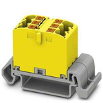 Phoenix Contact Distribution Block, 6 Way, 4mm², 24A, 690 V, Yellow