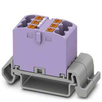 Phoenix Contact Distribution Block, 6 Way, 4mm², 24A, 690 V, Violet