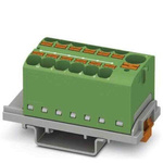 Phoenix Contact Distribution Block, 13 Way, 0.2 → 6mm², 32A, 800 V, Green