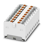 Phoenix Contact Distribution Block, 18 Way, 2.5mm², 17.5A, 450 V, White