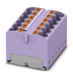 Phoenix Contact Distribution Block, 12 Way, 0.2 → 6mm², 32A, 450 V, Violet