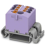 Phoenix Contact Distribution Block, 7 Way, 4mm², 24A, 690 V, Violet