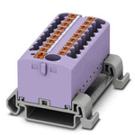 Phoenix Contact Distribution Block, 19 Way, 4mm², 24A, 690 V, Violet