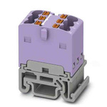 Phoenix Contact Distribution Block, 6 Way, 2.5mm², 17.5A, 500 V, Violet