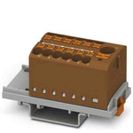 Phoenix Contact Distribution Block, 13 Way, 4mm², 24A, 690 V, Brown