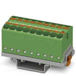 Phoenix Contact Distribution Block, 18 Way, 0.2 → 6mm², 32A, 800 V, Green