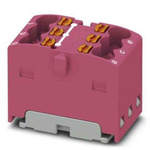 Phoenix Contact Distribution Block, 6 Way, 2.5mm², 17.5A, 450 V, Pink