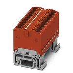 Phoenix Contact Distribution Block, 18 Way, 2.5mm², 17.5A, 500 V, Red