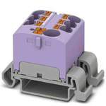 Phoenix Contact Distribution Block, 7 Way, 0.2 → 6mm², 32A, 450 V, Violet