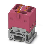 Phoenix Contact Distribution Block, 7 Way, 2.5mm², 17.5A, 500 V, Pink