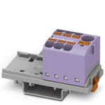 Phoenix Contact Distribution Block, 7 Way, 0.2 → 6mm², 32A, 450 V, Violet