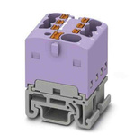 Phoenix Contact Distribution Block, 7 Way, 2.5mm², 17.5A, 500 V, Violet