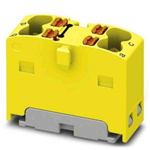 Phoenix Contact Distribution Block, 4 Way, 2.5mm², 17.5A, 450 V, Yellow