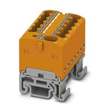 Phoenix Contact Distribution Block, 13 Way, 2.5mm², 17.5A, 500 V, Orange