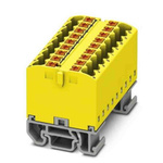 Phoenix Contact Distribution Block, 18 Way, 4mm², 24A, 690 V, Yellow