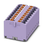 Phoenix Contact Distribution Block, 18 Way, 4mm², 24A, 450 V, Violet