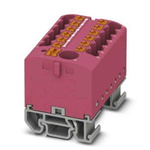 Phoenix Contact Distribution Block, 13 Way, 4mm², 24A, 690 V, Pink
