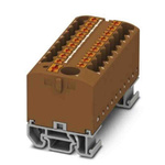 Phoenix Contact Distribution Block, 19 Way, 4mm², 24A, 690 V, Brown