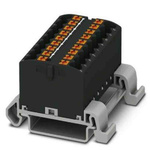 Phoenix Contact Distribution Block, 18 Way, 4mm², 24A, 690 V, Black