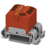 Phoenix Contact Distribution Block, 7 Way, 0.2 → 6mm², 32A, 450 V, Red