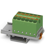 Phoenix Contact Distribution Block, 12 Way, 0.2 → 6mm², 32A, 800 V, Green