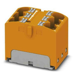 Phoenix Contact Distribution Block, 6 Way, 0.2 → 6mm², 32A, 630 V, Orange