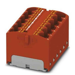 Phoenix Contact Distribution Block, 12 Way, 0.2 → 6mm², 32A, 450 V, Red