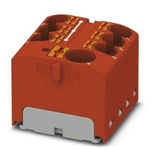 Phoenix Contact Distribution Block, 7 Way, 6mm², 32A, 450 V, Red