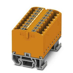 Phoenix Contact Distribution Block, 18 Way, 4mm², 24A, 690 V, Orange