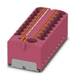 Phoenix Contact Distribution Block, 19 Way, 6mm², 32A, 450 V, Pink