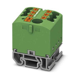 Phoenix Contact Distribution Block, 7 Way, 4mm², 24A, 690 V, Green