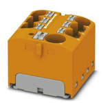 Phoenix Contact Distribution Block, 7 Way, 6mm², 32A, 450 V, Orange