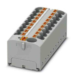 Phoenix Contact Distribution Block, 19 Way, 6mm², 32A, 450 V, Grey