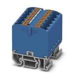 Phoenix Contact Distribution Block, 12 Way, 4mm², 24A, 690 V, Blue