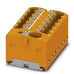 Phoenix Contact Distribution Block, 13 Way, 2.5mm², 17.5A, 450 V, Orange