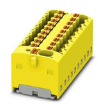 Phoenix Contact Distribution Block, 19 Way, 2.5mm², 17.5A, 450 V, Yellow