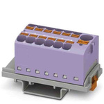 Phoenix Contact Distribution Block, 13 Way, 0.2 → 6mm², 32A, 800 V, Violet