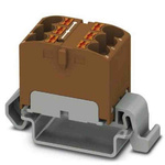Phoenix Contact Distribution Block, 6 Way, 0.2 → 6mm², 32A, 800 V, Brown