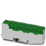 Phoenix Contact Distribution Block, 15 Way, 2.5mm², 25A, 1 kV, Green