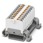 Phoenix Contact Distribution Block, 18 Way, 0.2 → 6mm², 32A, 800 V, White