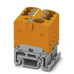 Phoenix Contact Distribution Block, 7 Way, 2.5mm², 17.5A, 500 V, Orange