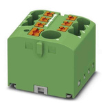 Phoenix Contact Distribution Block, 7 Way, 0.14 → 4mm², 24A, 450 V, Green