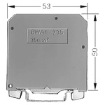 Siemens 2-Way Earth Terminal Block, 2 AWG Wire, Screw