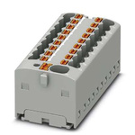 Phoenix Contact Distribution Block, 19 Way, 2.5mm², 17.5A, 450 V, Grey