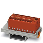 Phoenix Contact Distribution Block, 19 Way, 2.5mm², 17.5A, 500 V, Red