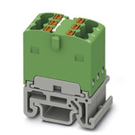 Phoenix Contact Distribution Block, 6 Way, 2.5mm², 17.5A, 500 V, Green