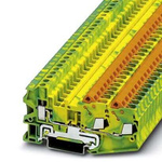 Phoenix Contact 3-Way Earth Terminal Block, 0.5 - 2.5mm², 20 - 14 AWG Wire, Quick Connect, ATEX