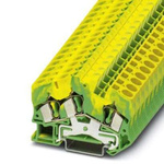 Phoenix Contact 3-Way Earth Terminal Block, 10mm², 8 AWG Wire, Spring Cage